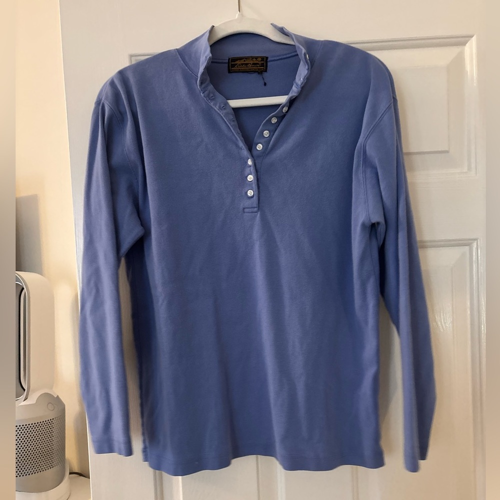 Eddie Bauer Light Blue Henley Top